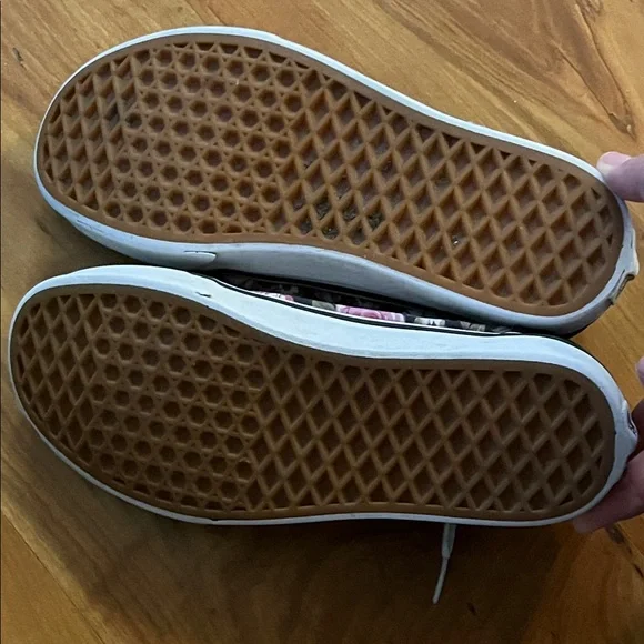 Vans Black and Pink Floral Shoes - Picture 6 of 8